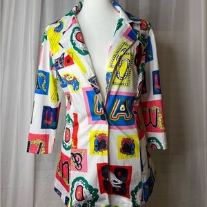 Colorful Graphic Blazer Small